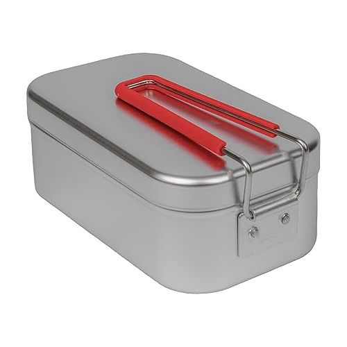  TRANGIA Mess Tin Reusable Sustainable Storage Container, Red Handle, Small