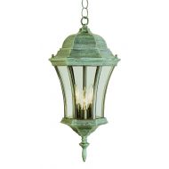 Trans Globe Lighting 4505 VG Burlington Outdoor Verde Green Traditional Hanging Lantern, 19.5