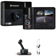 Transcend DrivePro 550B Dual Lens Dash Camera with 64GB microSD Card, Hardwire Power Cable & Adhesive Mount Kit