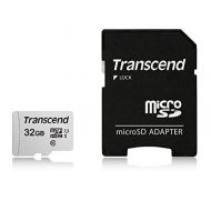 [아마존핫딜]Transcend 32GB microSDXC/SDHC 300S Speicherkarte TS32GUSD300S inklusive SD-Adapter (umweltfreundliche Verpackung)