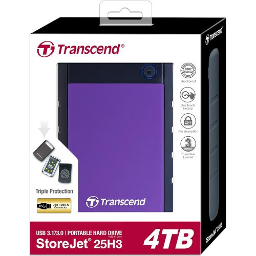  4TB Transcend StoreJet 25H3 2.5-inch USB3.0 Portable Hard Drive