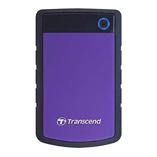  2 Transcend 4TB StoreJet 25H3 Anti-Shock Rugged Portable External Hard Drives (Purple) + 2 Compact Hard Drive Cases