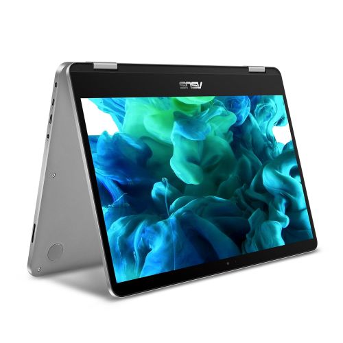 아수스 Asus ASUS Vivobook Flip 14 Thin & Light 2 in 1 Laptop, 14” Full HD Touchscreen, Intel Celeron N4000 Processor, 4GB LPDDR4 RAM, 64GB eMMC Storage, Windows in S Mode, 1 Year Office 365 -