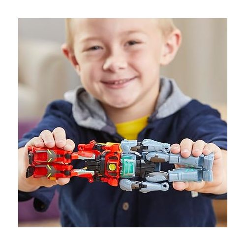 트랜스포머 Transformers EarthSpark Cyber-Combiner Terran Twitch and Robby Malto Robot Action Figures, Interactive Toys for Boys and Girls Ages 6 and Up