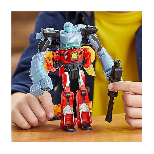 트랜스포머 Transformers EarthSpark Cyber-Combiner Terran Twitch and Robby Malto Robot Action Figures, Interactive Toys for Boys and Girls Ages 6 and Up