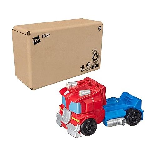 트랜스포머 Transformers Playskool Heroes Rescue Bots Academy Team Optimus Prime, 4.5-Inch Action Figure, Converting Robot Toy, Ages 3 and Up