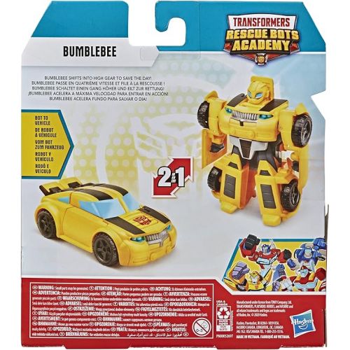 트랜스포머 Transformers Playskool Heroes Rescue Bots Academy Classic Heroes Team Bumblebee Converting Toy, 4.5-Inch Action Figure, Kids Ages 3 and Up