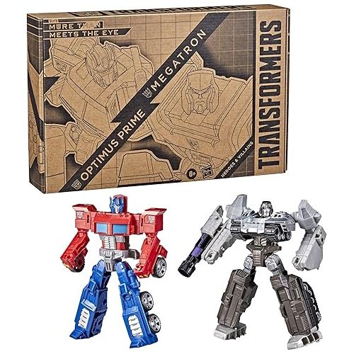 트랜스포머 Transformers Toys Heroes and Villains Optimus Prime and Megatron 2-Pack Action Figures - for Kids Ages 6 and Up, 7-inch (Amazon Exclusive)