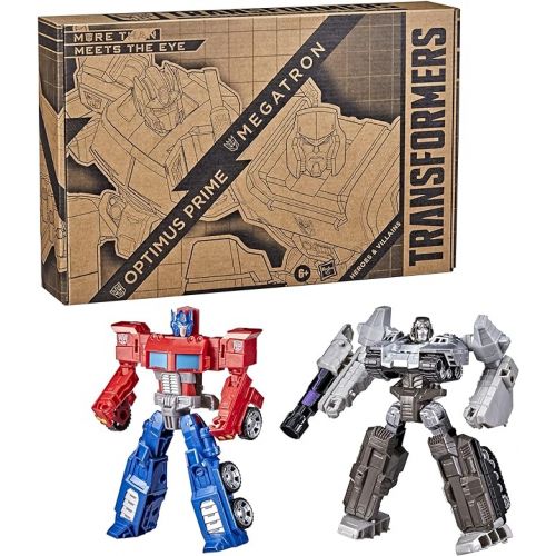 트랜스포머 Transformers Heroes and Villains Optimus Prime and Megatron 2-Pack Action Figures. 7-inch, Easter Toys and Gifts for Kids, Ages 6+ (Amazon Exclusive)