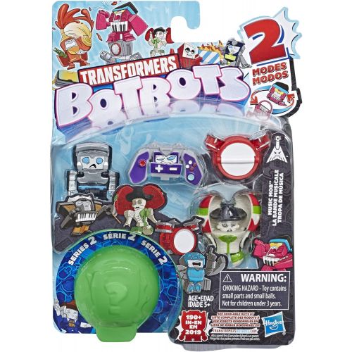 트랜스포머 Transformers Toys Botbots Series 2 Music Mob 5 Pack  Mystery 2-in-1 Collectible Figures! Kids Ages 5 & Up (Styles & Colors May Vary) by Hasbro