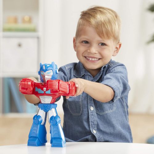 트랜스포머 Transformers Playskool Heroes Mega Mighties Rescue Bots Academy Optimus Prime Figure 10 Figure, Collectible Toys for Kids Ages 3 & Up