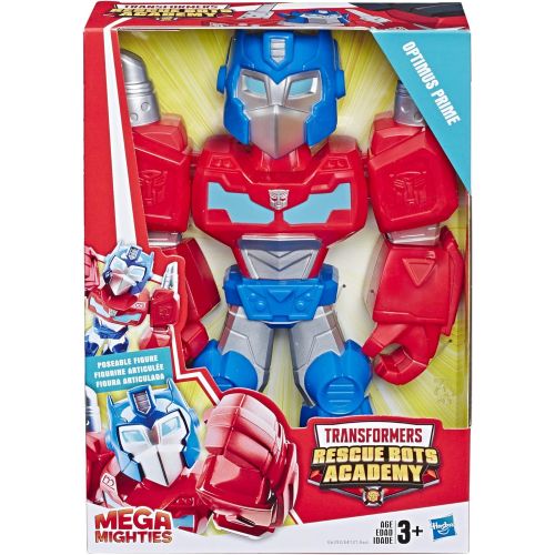 트랜스포머 Transformers Playskool Heroes Mega Mighties Rescue Bots Academy Optimus Prime Figure 10 Figure, Collectible Toys for Kids Ages 3 & Up