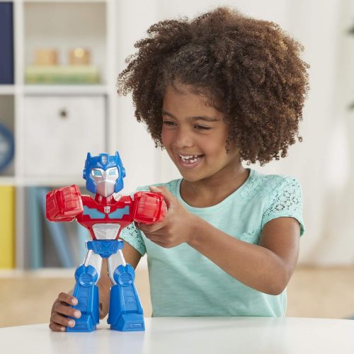 트랜스포머 Transformers Playskool Heroes Mega Mighties Rescue Bots Academy Optimus Prime Figure 10 Figure, Collectible Toys for Kids Ages 3 & Up