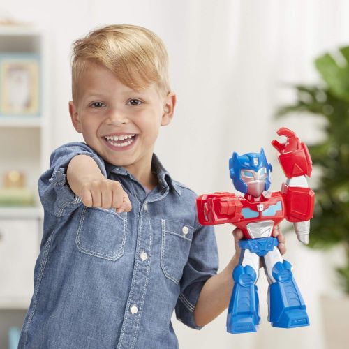 트랜스포머 Transformers Playskool Heroes Mega Mighties Rescue Bots Academy Optimus Prime Figure 10 Figure, Collectible Toys for Kids Ages 3 & Up