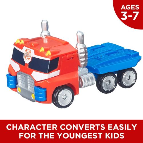 트랜스포머 Playskool Heroes Transformers Rescue Bots Energize Optimus Prime Action Figure, Ages 3-7 (Amazon Exclusive)