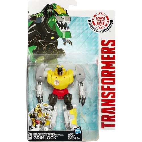 트랜스포머 Transformers Robots in Disguise Warrior Class Gold Armor Grimlock Figure