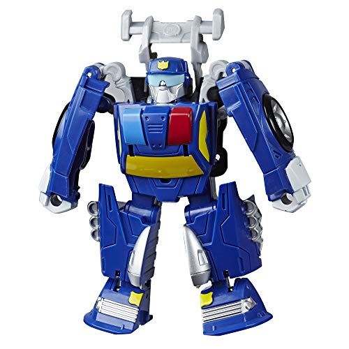 트랜스포머 Transformers Playskool Heroes Rescue Bots Academy Chase The Police-Bot Converting Toy, 4.5 Action Figure, Toys for Kids Ages 3 & Up