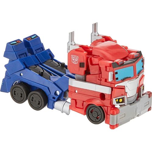 트랜스포머 Transformers Toys Cyberverse Deluxe Class Optimus Prime Action Figure, Matrix Mega Shot Attack Move and Build-A-Figure Piece, for Kids Ages 6 and Up, 5-inch