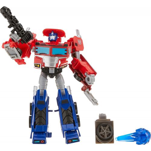 트랜스포머 Transformers Toys Cyberverse Deluxe Class Optimus Prime Action Figure, Matrix Mega Shot Attack Move and Build-A-Figure Piece, for Kids Ages 6 and Up, 5-inch