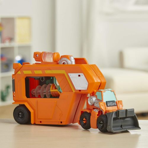 트랜스포머 Transformers Playskool Heroes Rescue Bots Academy Command Center Wedge -- Converting Action Figure Toy with Trailer and Light-Up Accessory