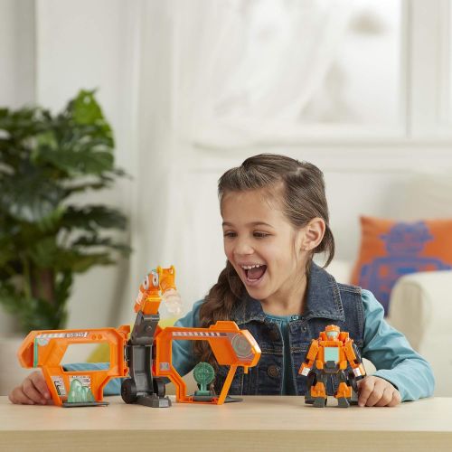 트랜스포머 Transformers Playskool Heroes Rescue Bots Academy Command Center Wedge -- Converting Action Figure Toy with Trailer and Light-Up Accessory