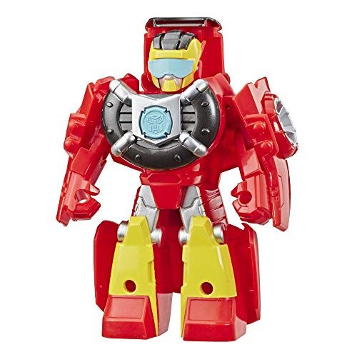 트랜스포머 Transformers Playskool Heroes Rescue Bots Academy Hot Shot Converting Toy Robot, 4.5 Action Figure, Toys for Kids Ages 3 & Up