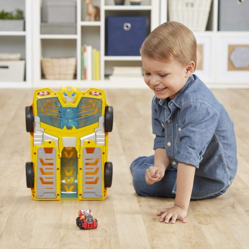 트랜스포머 Playskool Heroes Transformers Rescue Bots Academy Bumblebee Track Tower 14 Playset, 2-in-1 Converting Robot, Collectible Toys for Kids Ages 3 & Up