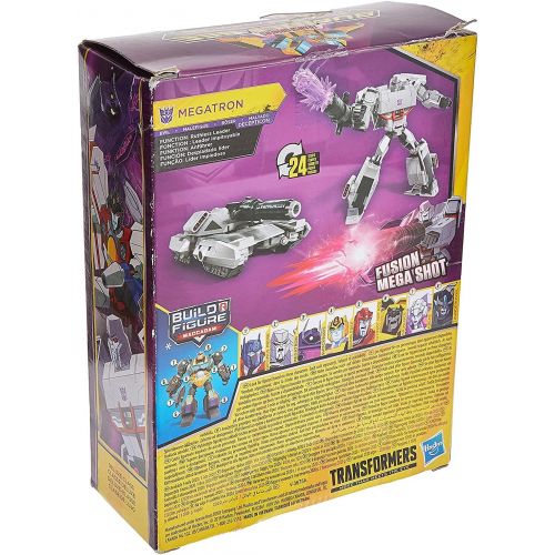 트랜스포머 Transformers Toys Cyberverse Deluxe Class Megatron Action Figure, Fusion Mega Shot Attack Move and Build-A-Figure Piece, for Kids Ages 6 and Up, 5-inch