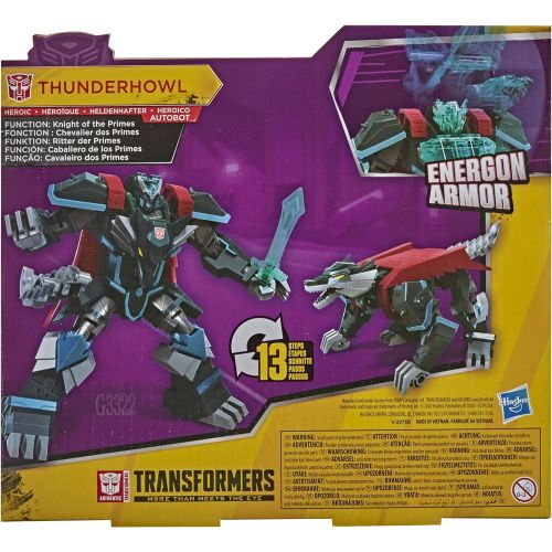 트랜스포머 Transformers Bumblebee Cyberverse Adventures Ultra Class Thunderhowl Action Figure, Energon Armor Power Up, for Kids Ages 6 and Up, 6.75-inch