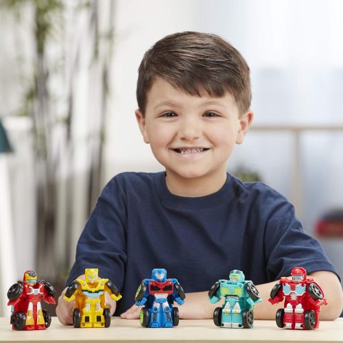 트랜스포머 Transformers Playskool Heroes Rescue Bots Academy Mini Bot Racers Converting Robot Toy 5-Pack, 2-Inch Collectible Toy Cars (Amazon Exclusive)