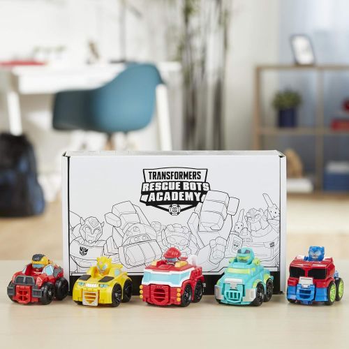 트랜스포머 Transformers Playskool Heroes Rescue Bots Academy Mini Bot Racers Converting Robot Toy 5-Pack, 2-Inch Collectible Toy Cars (Amazon Exclusive)