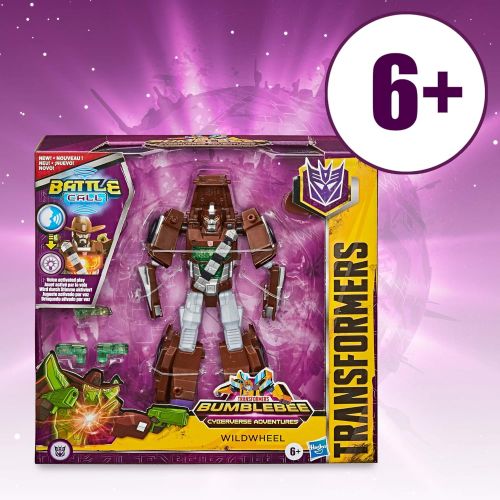 트랜스포머 Transformers Bumblebee Cyberverse Adventures Battle Call Trooper Class Wildwheel, Voice Activated Energon Power Lights, Ages 6 and Up, 5.5-inch