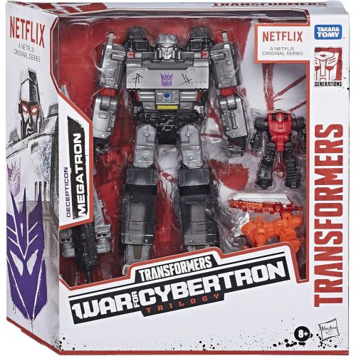 트랜스포머 Transformers Netflix War for Cybertron Trilogy Voyager Class Megatron Battle 3-Pack with Pinpointer and Lionizer