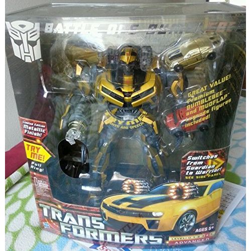 트랜스포머 Hasbro Transformers Limited Edition Metallic Gold Finish with Bonus Mudflap and Premium Bumblebee Figures