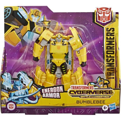 트랜스포머 Hasbro Transformers Toys Cyberverse Ultra Class Bumblebee Action Figure, Combines with Energon Armor to Power Up, For Kids Ages 6 and Up, 6.75-inch