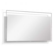 Transolid TLMT4724 Taylor Rectangular Horizontally Mounted LED-Lighted Frameless Contemporary Wall Mirror with Touch Sensor - Fits 48-in. Vanity, 1.18-in L x 47.24-in W x 23.62-in