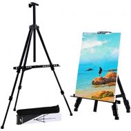 Transon Art Easel Stand for Painting and Display 20 to 65 Adjustable with Portable Bag（Black）