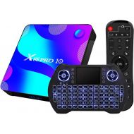 [아마존베스트]Transpeed Newest Android TV Box 10.0,RK3318 USB 3.0 Ultra HD 4K HDR 4GB RAM 64GB ROM 2.4G 5.8G Dual Band WiFi with BT 4.1 WiFi 100M Ethernet with Backlit Mini Keyboard Set Top TV Box