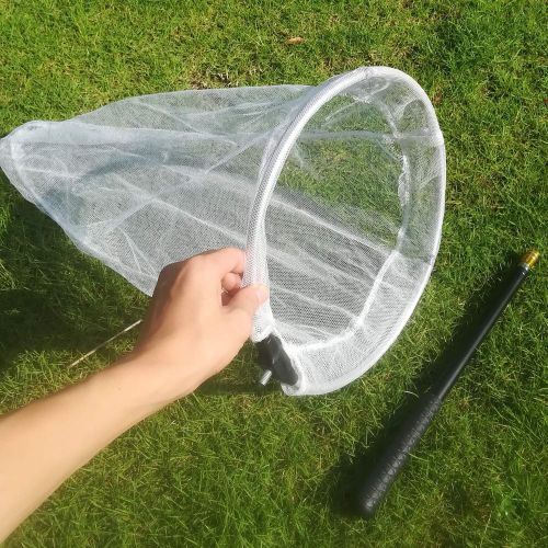  [아마존베스트]Trasfit Insect and Butterfly Net with 12 Ring, Fishing Net Handle Extends to 59 Inches for Adults & Kids