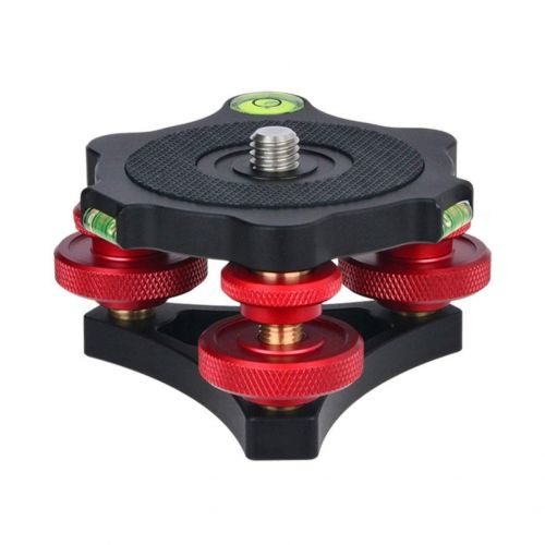  Traumer LP-64 Camera Tripod Head Leveling Base Aluminum Alloy Triple-Wheel Precision Leveler Bubble Level 38 Screw Load 15kg