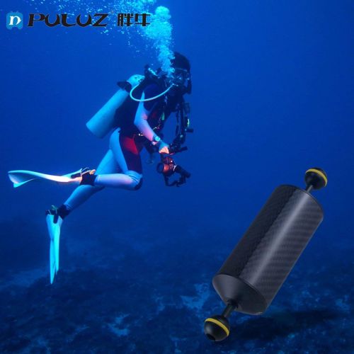  Traumer PULUZ Carbon Fiber Dual Balls Floating Arm 60mm Diameter 2.5cm Ball 300g Buoyancy Underwater Diving Camera Equipment