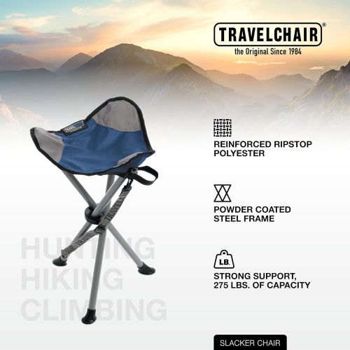  TravelChair Slacker Chair, Super Compact, Folding Tripod Camping Stool
