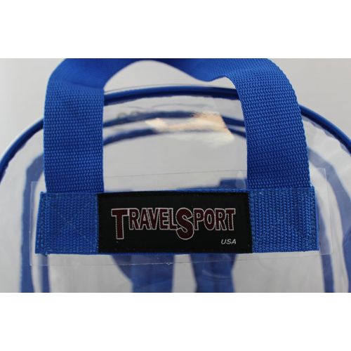  Travel Sport Transparent See Through Clear 17 Large School Backpack (Royal Blue)