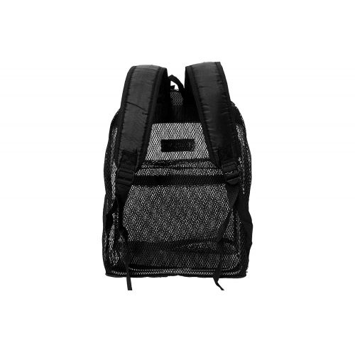  Travel Sport Transparent See Through Mesh Backpack/ School Bag (Black)