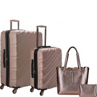 Traveler%27s+Choice Travelers Choice Gilmore Expandable Hardside Spinners and Shoulder Bag Luggage Set, Rose Gold