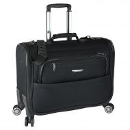 Traveler's Choice Traveler’s Choice 21-inch Carry-on Softside Durable EVA Molded Ballistic Fabric 8-Wheel Spinner Garment Bag Luggage Suitcase, Black