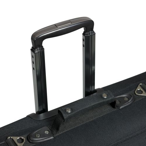  Traveler's Choice Traveler’s Choice 21-inch Carry-on Softside Durable EVA Molded Ballistic Fabric 8-Wheel Spinner Garment Bag Luggage Suitcase, Black