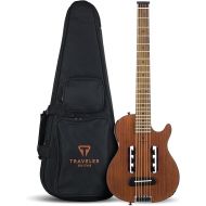 Traveler Guitar Escape Mark III Mahogany Acoustic Guitar | Small Acoustic Travel Guitar with Built-in Headphone Amp | Full 25.5