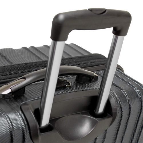 Travelers Choice Tasmania 21 Inch Expandable Spinner Luggage, Black