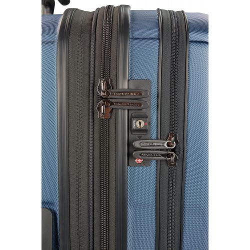  Travelers Choice Traveler’s Choice Barcelona 100% Polycarbonate Durable Hardshell Expandable Front Opening Dual Cyclone Wheels 22-inch Carry-On Spinner Luggage Suitcase, Navy